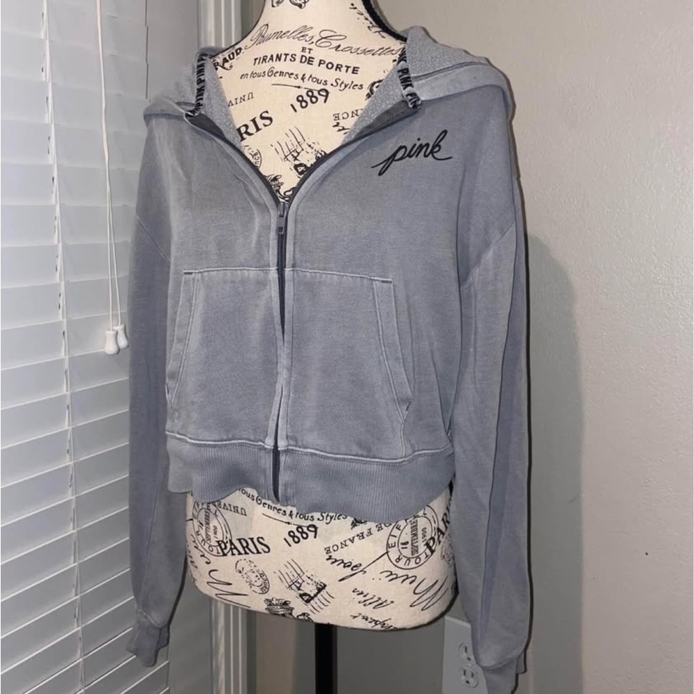 Victoria’s Secret PINK Full Zip Crop Hoodie/Sweater